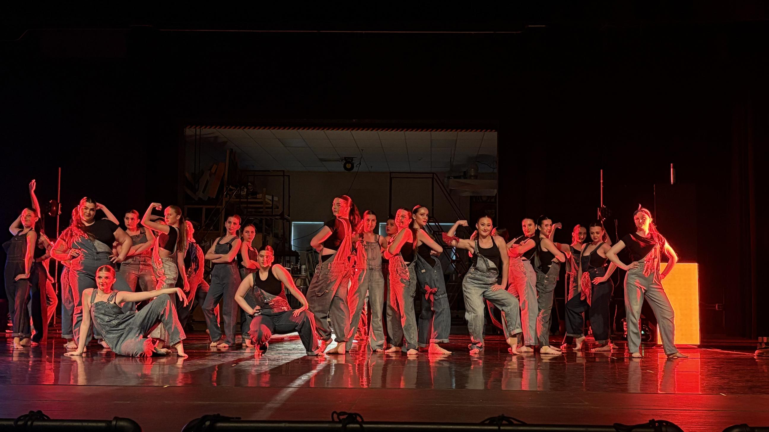 Dancers posing at the end of a dance 