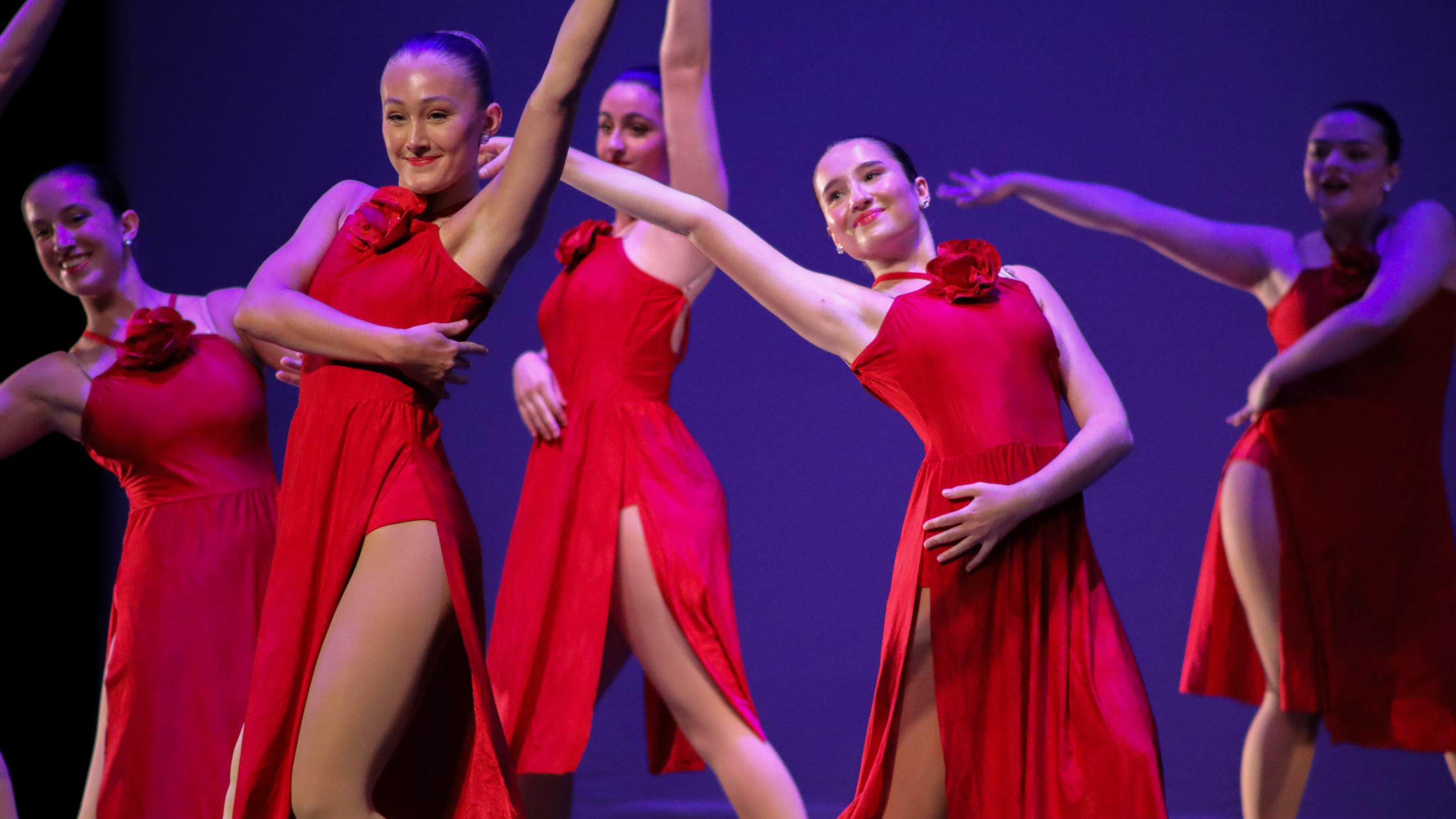 Jazz Dancers in Red dresses
