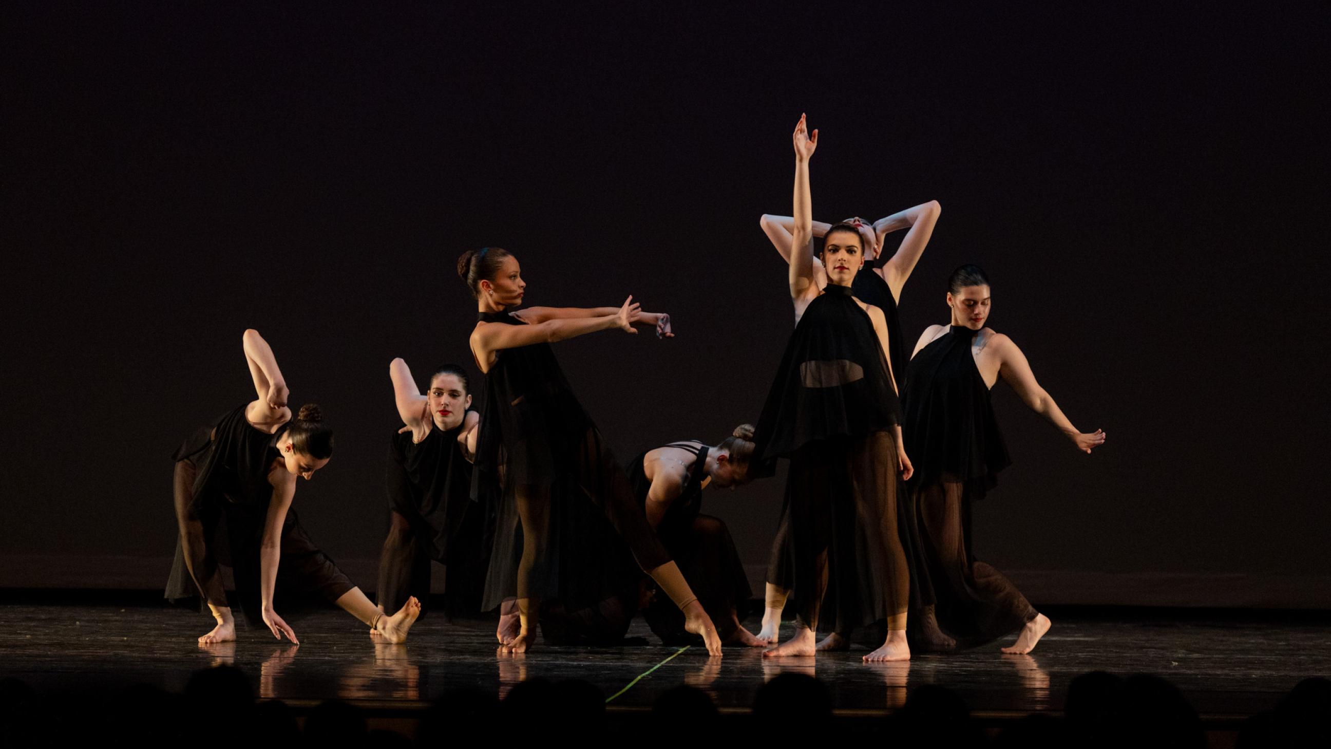 Contemporary Dancers in Black