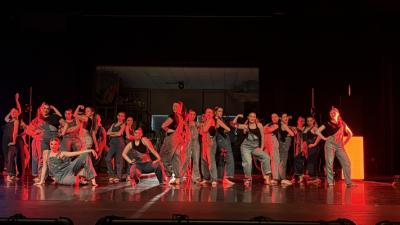 Dancers posing at the end of a dance 