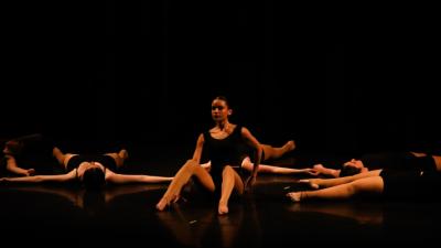 Contemporary Dancer sitting on the floor